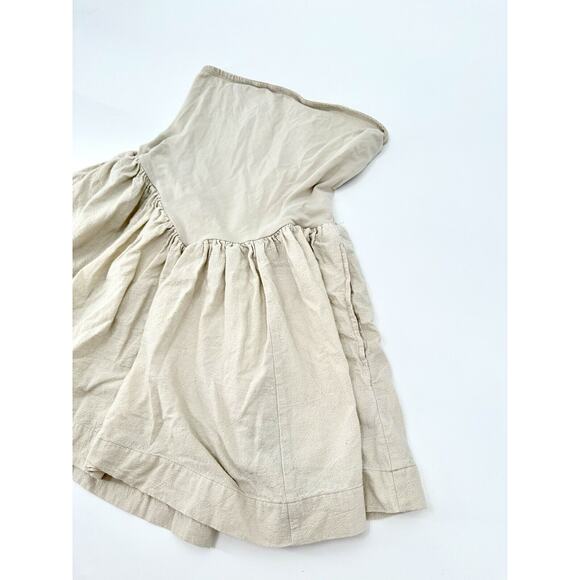 Free People Onda Drop Waist Tube Mini Dress Barnacle Island Beige Size Small - Picture 5 of 8